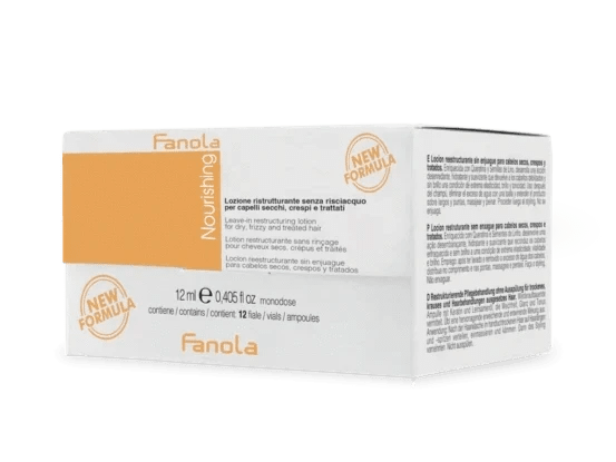 Fanola Nourishing Leave - In Restructuring Lotion 12 x 12ml - Hairdressing Supplies