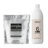 FarmaVita Omniplex Bleach Powder + 3deluxe Professional Professional Cream Developer 20V 1000ml - Hairdressing Supplies