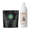 FarmaVita Suprema Color Blue Bleach Powder 500g + 3deluxe Professional Professional Cream Developer 20V 1000ml - Hairdressing Supplies
