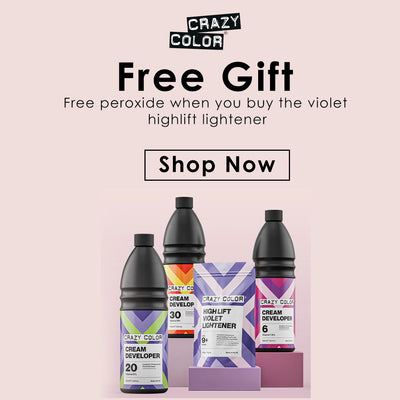 Free Crazy Color Peroxide with Violet High Lift Bleach