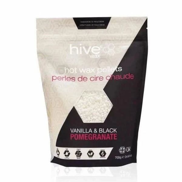 Hive Vanilla and Black Pomegrante Hot Wax Pellets 700 grams - Hairdressing Supplies
