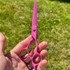 Leaf Pink Edition Scissor + Free Complete Comb Set - Hairdressing Supplies
