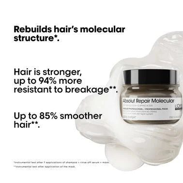 L'Oreal Professionnel - Serie Expert Absolut Repair Molecular Rinse - Off Mask 500ML - Hairdressing Supplies