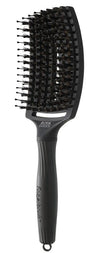 Olivia Garden - Fingerbrush Care - Iconic - Boar & Nylon - Full Black - Large - Hairdressing Supplies