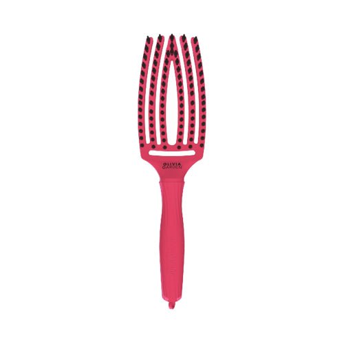 Olivia Garden - Fingerbrush Care - Iconic - Boar & Nylon - Hot Pink - Medium - Hairdressing Supplies