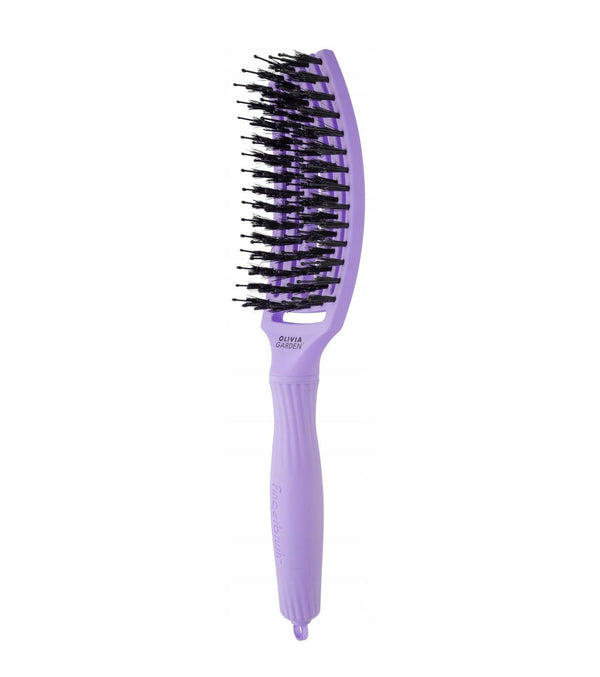 Olivia Garden - Fingerbrush Care - Iconic - Boar & Nylon - Lavender - Medium - Hairdressing Supplies
