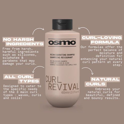 Osmo Curl Revival Reinvigorating Shampoo 400ml - Hairdressing Supplies