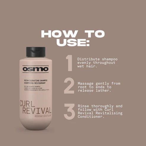 Osmo Curl Revival Reinvigorating Shampoo 400ml - Hairdressing Supplies