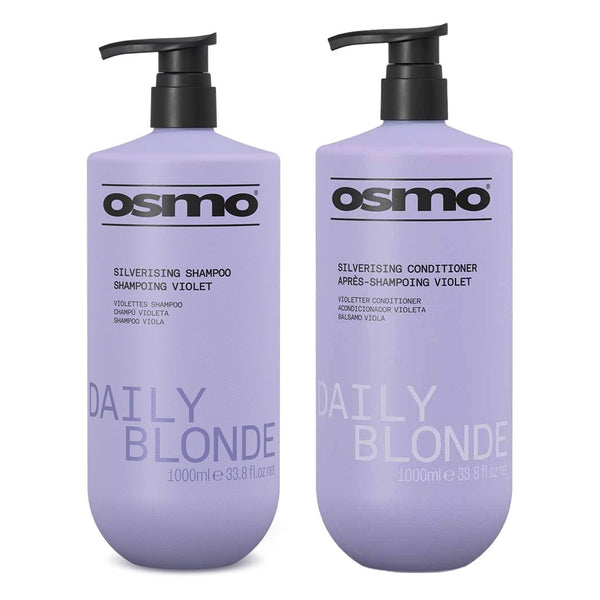 Osmo Daily Blonde Silverising Shampoo + Conditioner 1000ml - Hairdressing Supplies