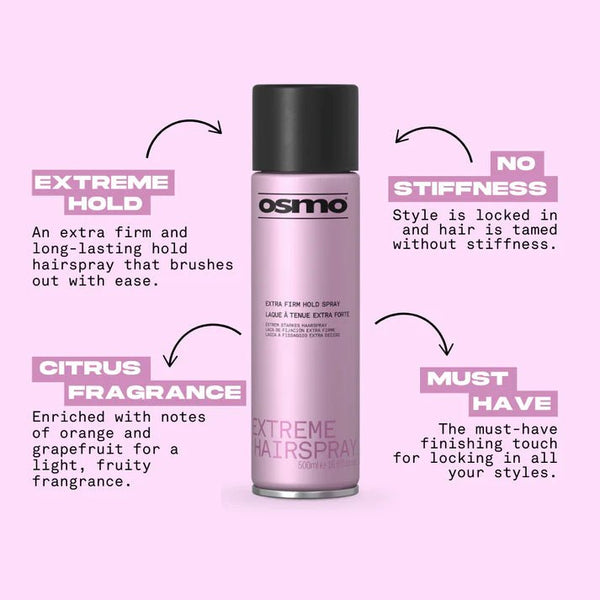 Osmo Extreme Extra Firm Hairspray 500ml - Hairdressing Supplies