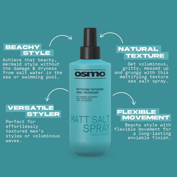 Osmo Matt Salt Spray 250ml - Hairdressing Supplies