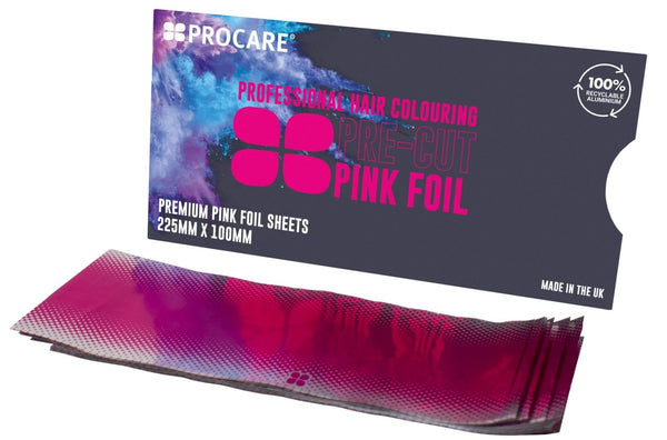ProCare 22.5cm x 10cm Large Pink Foil Strips - Hairdressing Supplies