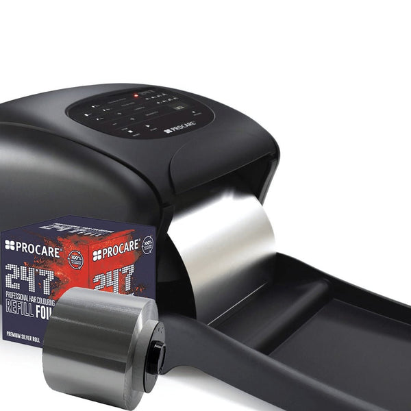 ProCare 24*7 Automatic Foil Dispenser + 10cm x 450m 24*7 Refill Roll - Hairdressing Supplies