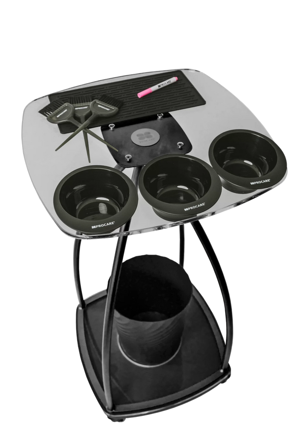 Procare Black Write and Wipe Colouring Trolley - Hairdressing Supplies