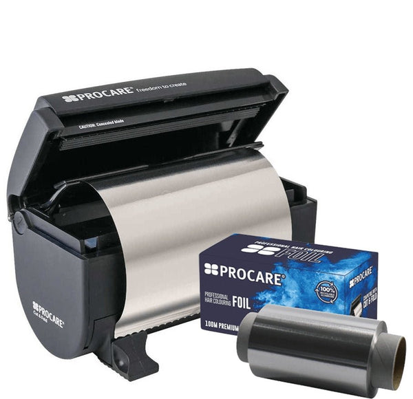 ProCare Cut & Fold Dispenser + 10cm x 450m 24*7 Hair Foil Refill Roll - Hairdressing Supplies