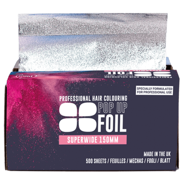 Procare Embossed Popup Silver 150mm x 280mm 500 Sheets Wide Foil - Hairdressing Supplies