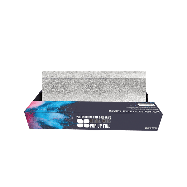 PROCARE EMBOSSED SILVER ULTRA WIDE HAIR FOIL POP UP SHEETS 270MM X 300MM X 250 SHEETS - Hairdressing Supplies