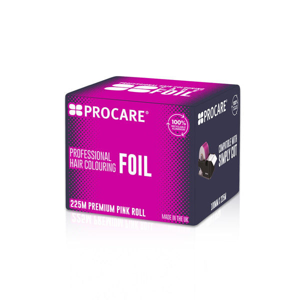 PROCARE PREMIUM PINK FADE HAIR FOIL ROLL 100MM X 225M - Hairdressing Supplies