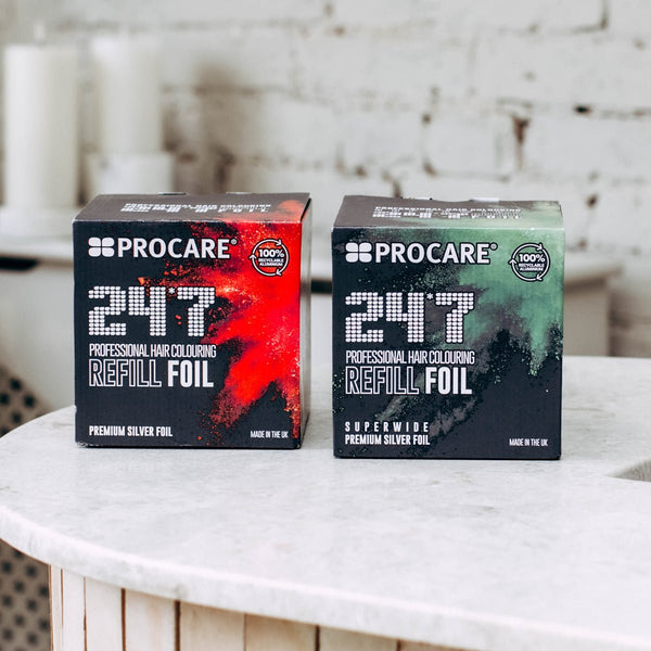 PROCARE PREMIUM SILVER 24*7 HAIR FOIL REFILL ROLL 100MM X 450M - Hairdressing Supplies