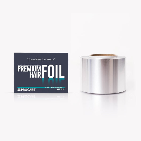 PROCARE PREMIUM SILVER HAIR FOIL ROLL 100MM X 500M - Hairdressing Supplies