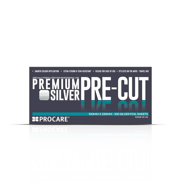 PROCARE PREMIUM SILVER LARGE HAIR FOIL STRIPS 230MM X 100MM X 100 SHEETS - Hairdressing Supplies
