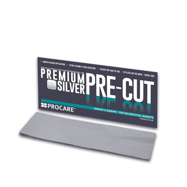 PROCARE PREMIUM SILVER LARGE HAIR FOIL STRIPS 230MM X 100MM X 100 SHEETS - Hairdressing Supplies