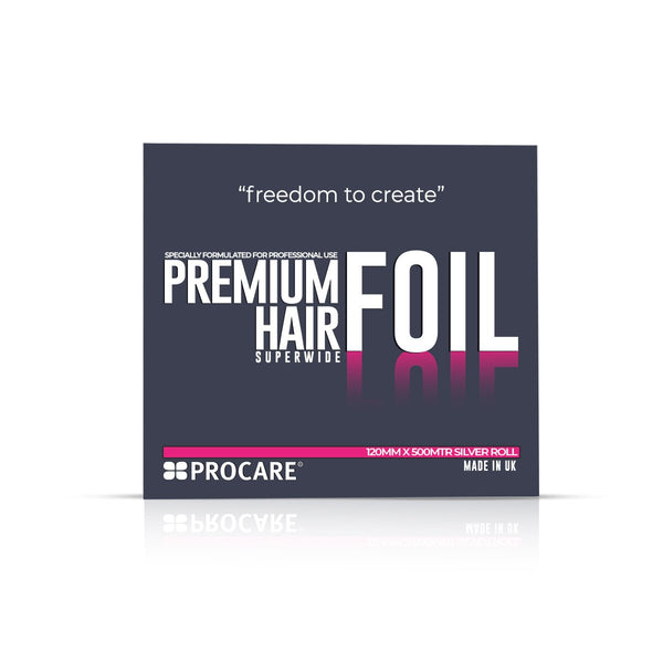 PROCARE PREMIUM SILVER SUPERWIDE HAIR FOIL ROLL 120MM X 500M - Hairdressing Supplies