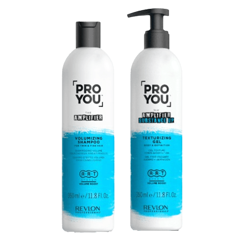 Revlon Pro You The Amplifier Shampoo + Revlon Pro You The Amplifier Substance Up Gel 350ml - Hairdressing Supplies