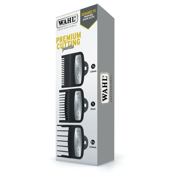 WAHL Premium Guide Combs - Set of 3 - Hairdressing Supplies