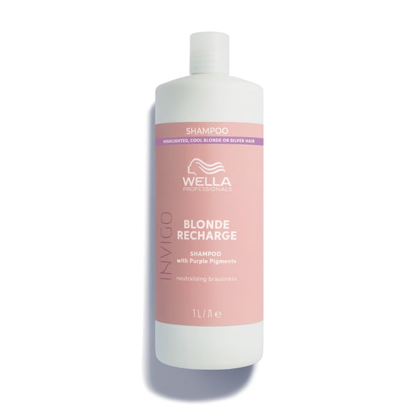 Wella Invigo Blonde Recharge Cool Blonde Shampoo 1000ML - Hairdressing Supplies