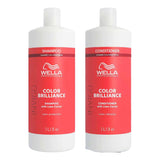 Wella Invigo Color Brilliance Coarse Shampoo + Conditioner 1000ml
