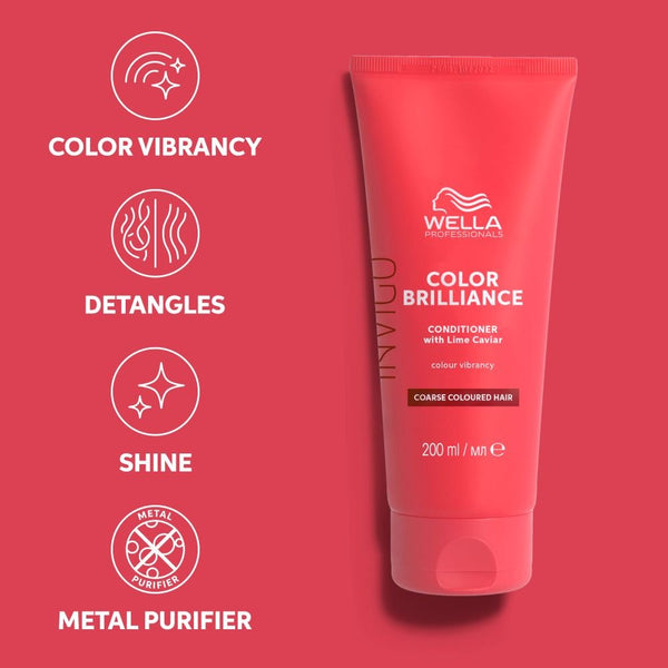 Wella Invigo Color Brilliance Conditioner Coarse 1000ML - Hairdressing Supplies