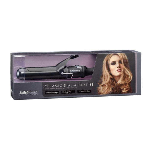 BaByliss Pro Ceramic Dial-A-Heat Tong 38mm - 38mm curling iron