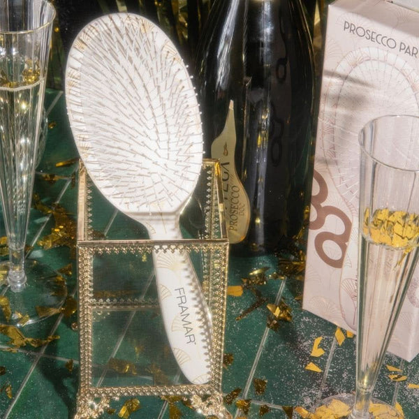 Framar Cheers Haters Detangle Brush - Prosecco party - Hairdressing Supplies