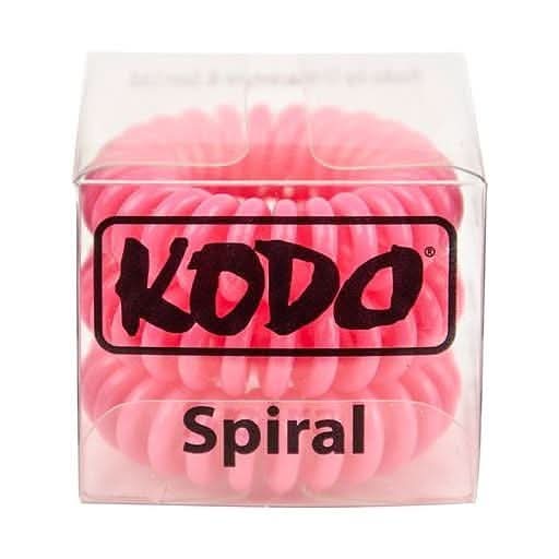 Raspberry Spiral Hair Bobbles
