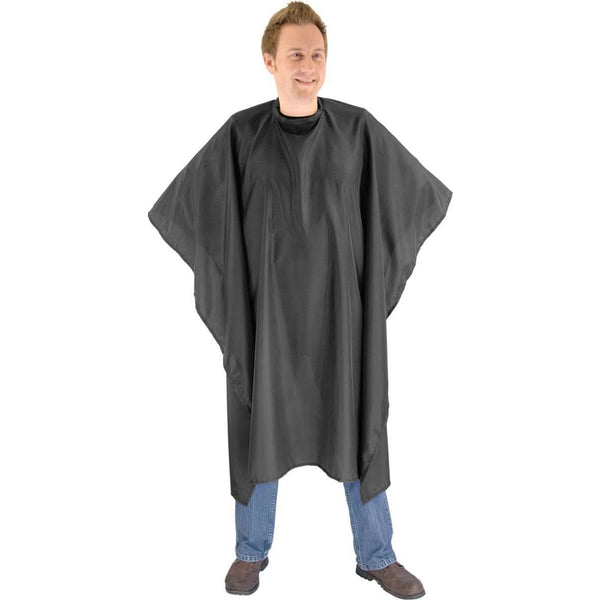Red Spot Poly Cape Popper - Black - Hairdressing Supplies