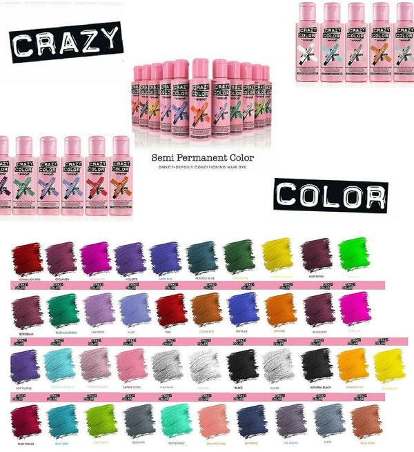 Crazy Color hair dye colour chart