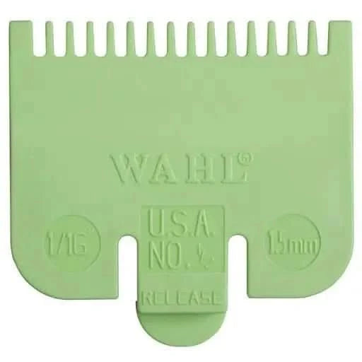 WAHL No.1/2 Attachment Comb 1.5mm Cut Lime Green 1/16" - Hairdressing Supplies