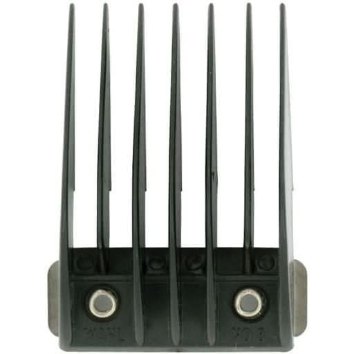 WAHL No.8 25mm Metal Backed 1" Comb Attachment Cut Black - Hairdressing Supplies